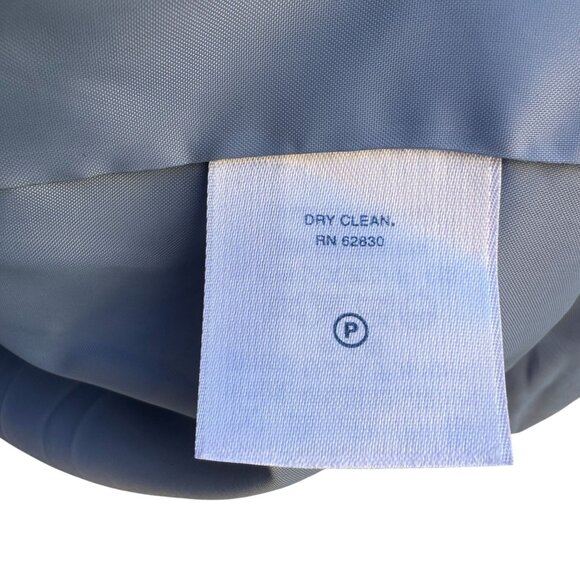 Lands End Vintage Blue Wool Silk Linen Textured Professional Blazer Jacket 16 - Picture 9 of 9